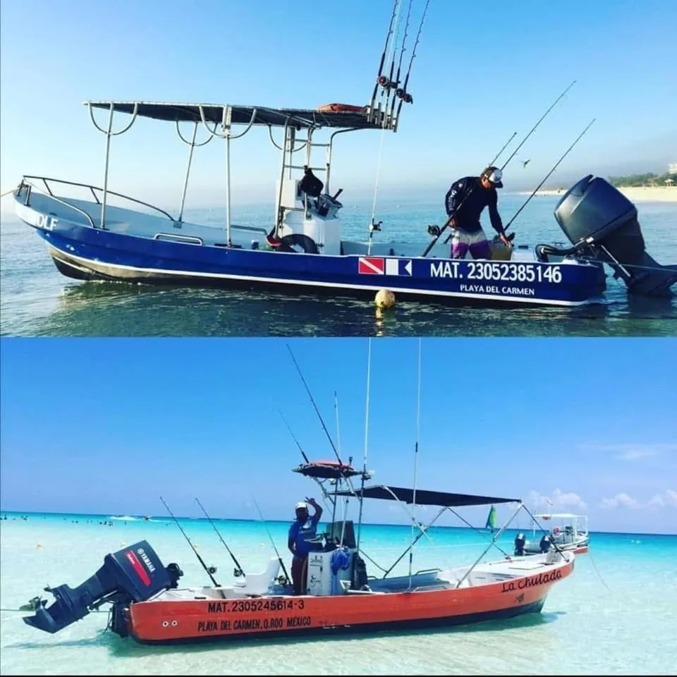 Sport fishing boats on the turquoise sea